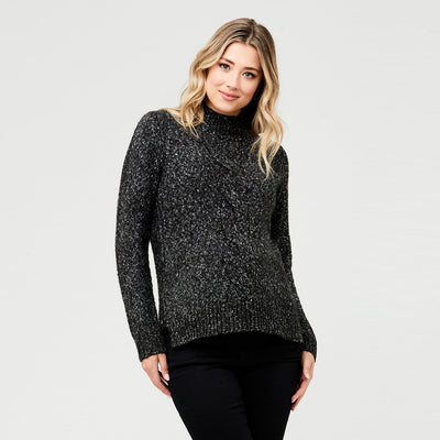 Black Cable Nursing Knit