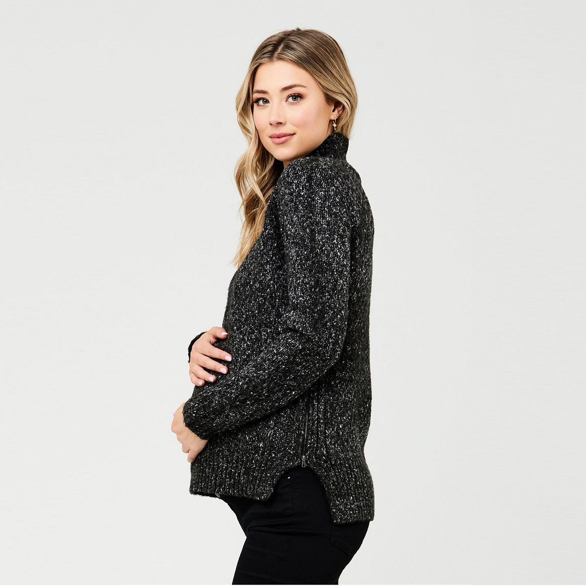 Black Cable Nursing Knit