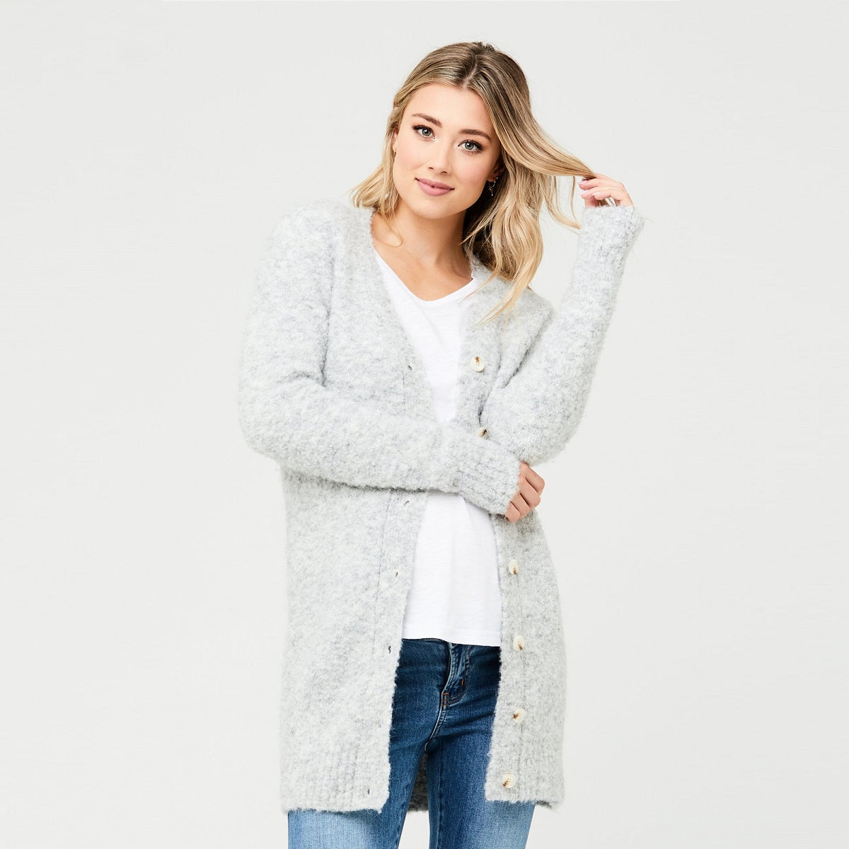 Grey Jilly Knit Cardigan