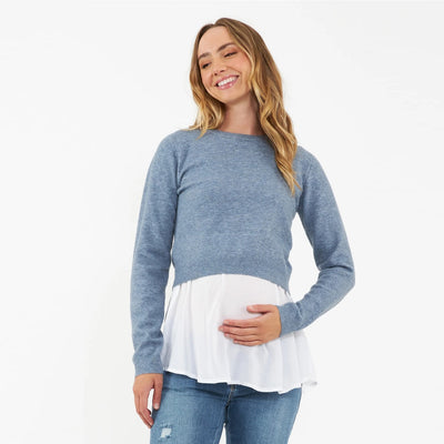 Denim Sandy Detachable Nursing Knit