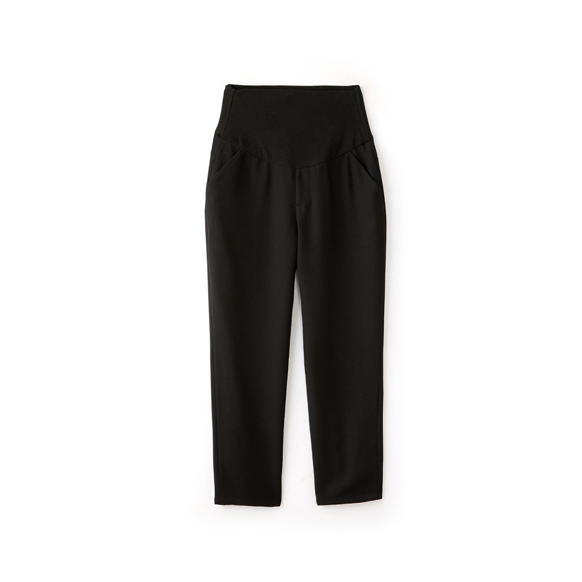 Black Cotton Maternity Slim Pants