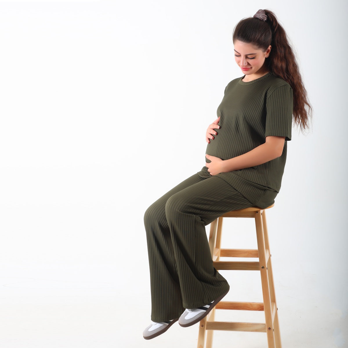 Green Cherry Stripe Suit