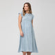 Petrol Ava Shirred Dress