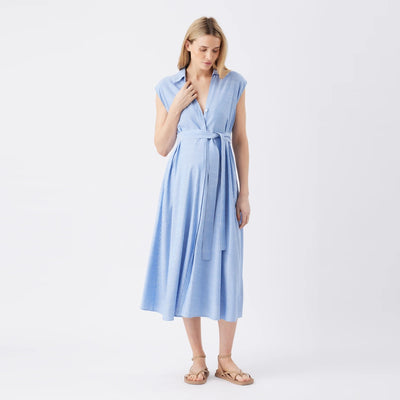 Blue Abby Stripe Shirt Dress