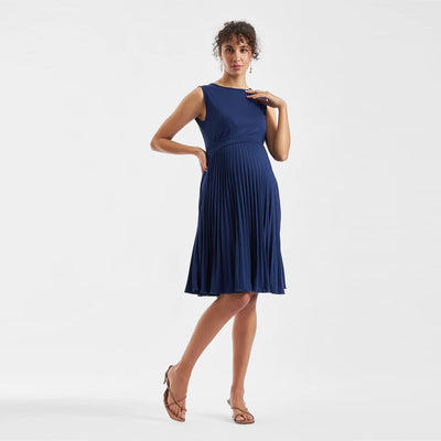 Blueprint Knife Pleat Dress