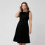 Black Knife Pleat Dress