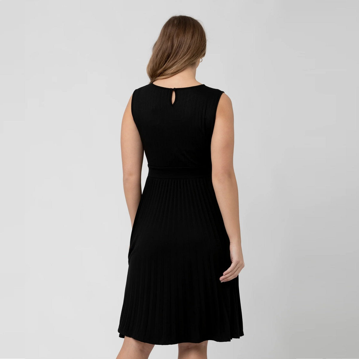 Black Knife Pleat Dress