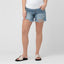 Pale Blue Distressed Denim Short