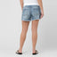 Pale Blue Distressed Denim Short