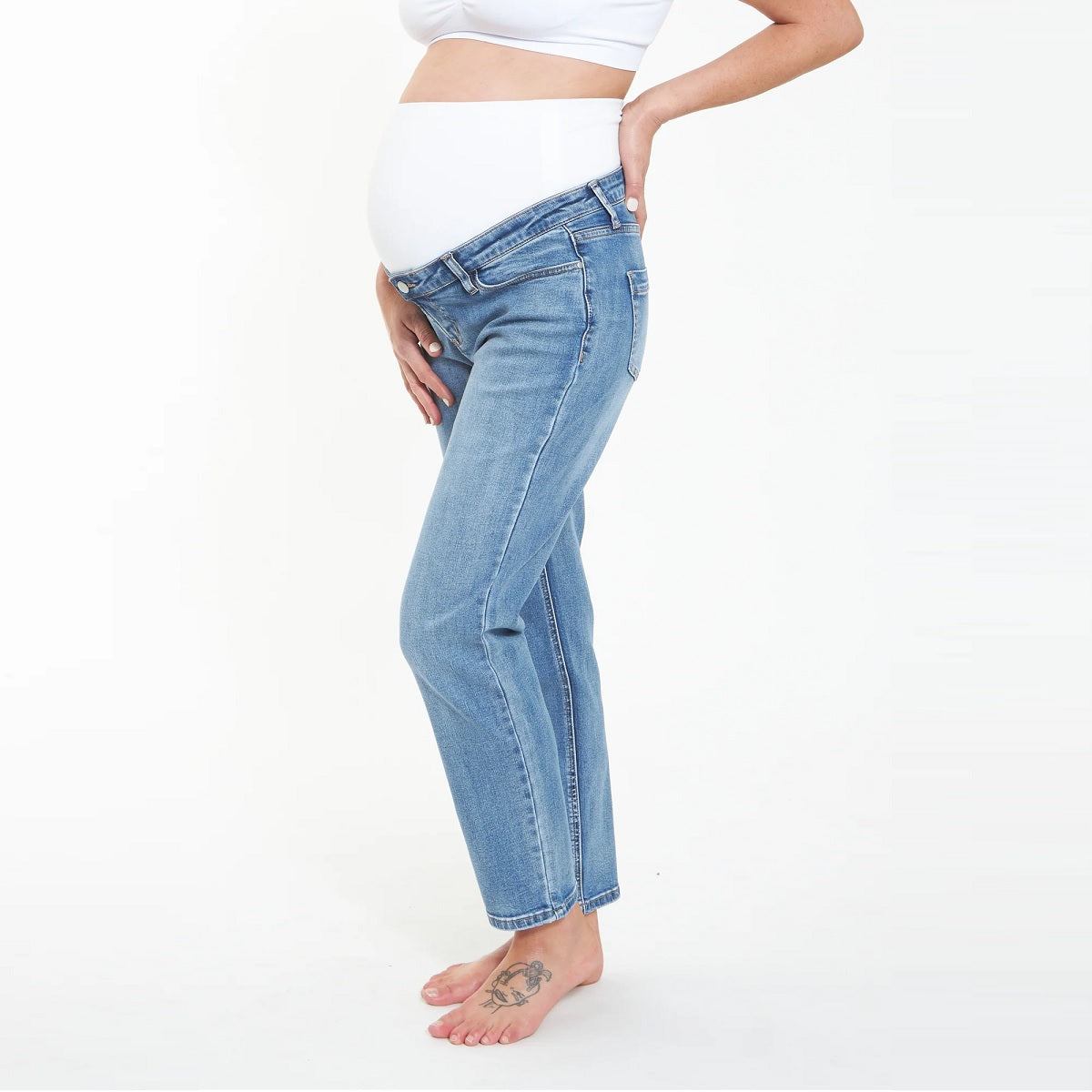 Vintage Wash Hunter Over Bump Crop Jean