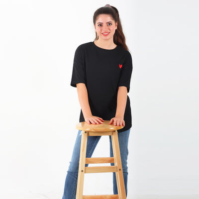 MamaHeart Black Short Sleeve Tee