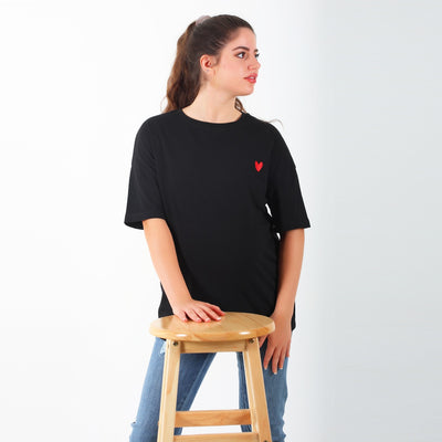 MamaHeart Black Short Sleeve Tee