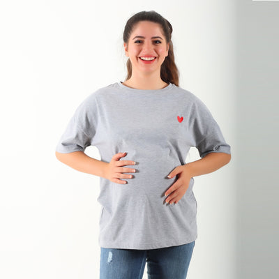 MamaHeart Gray Short Sleeve Tee