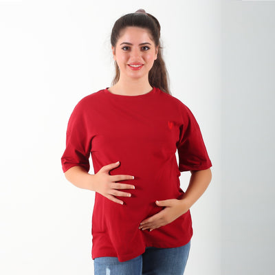 MamaHeart Maroon Short Sleeve Tee