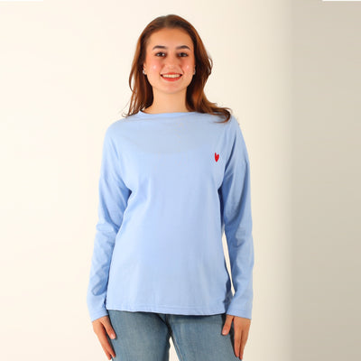 MamaHeart Blue Long Sleeve Tee