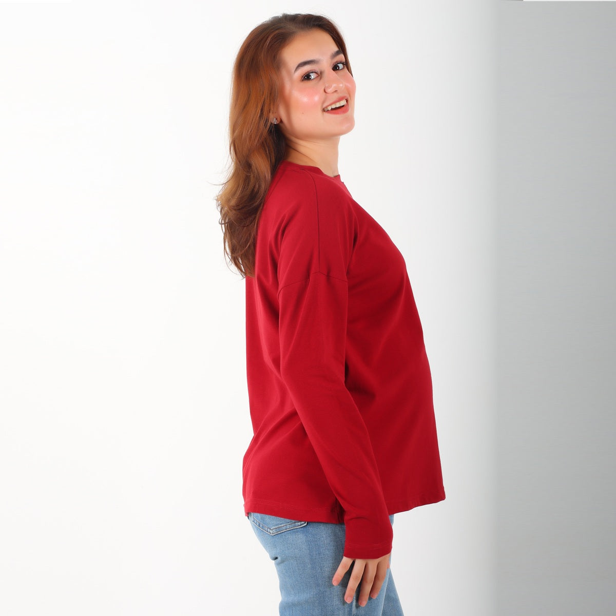 MamaHeart Maroon Long Sleeve Tee