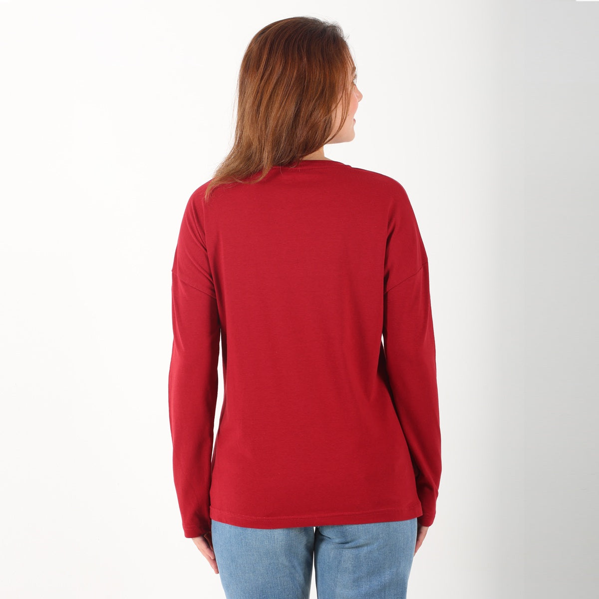 MamaHeart Maroon Long Sleeve Tee