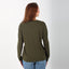 MamaHeart Olive Deep Long Sleeve Tee