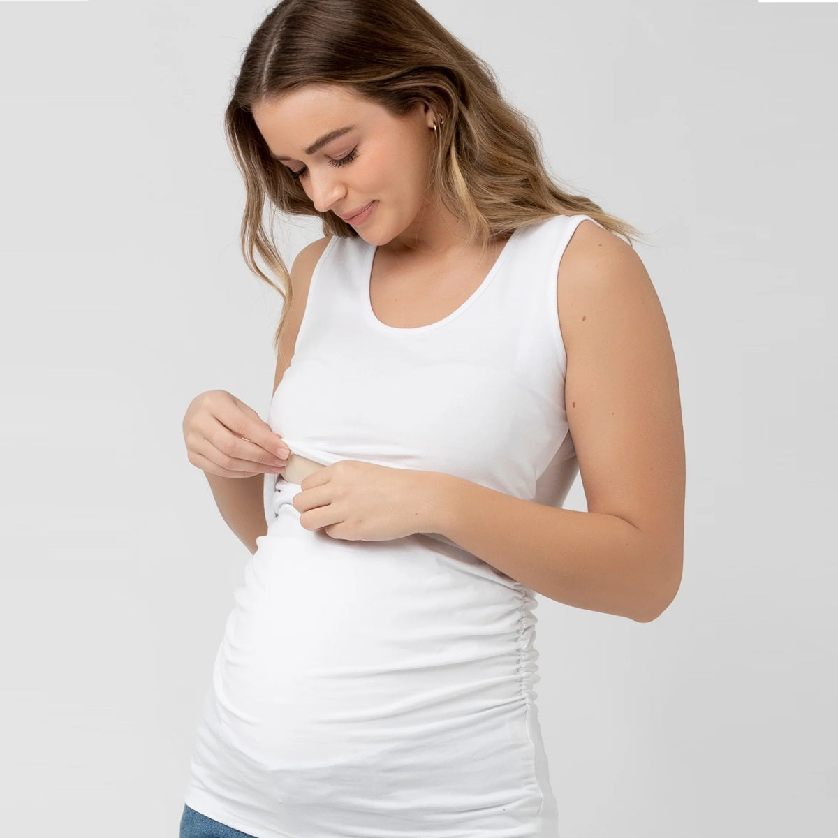 White Organic Nursing Tank