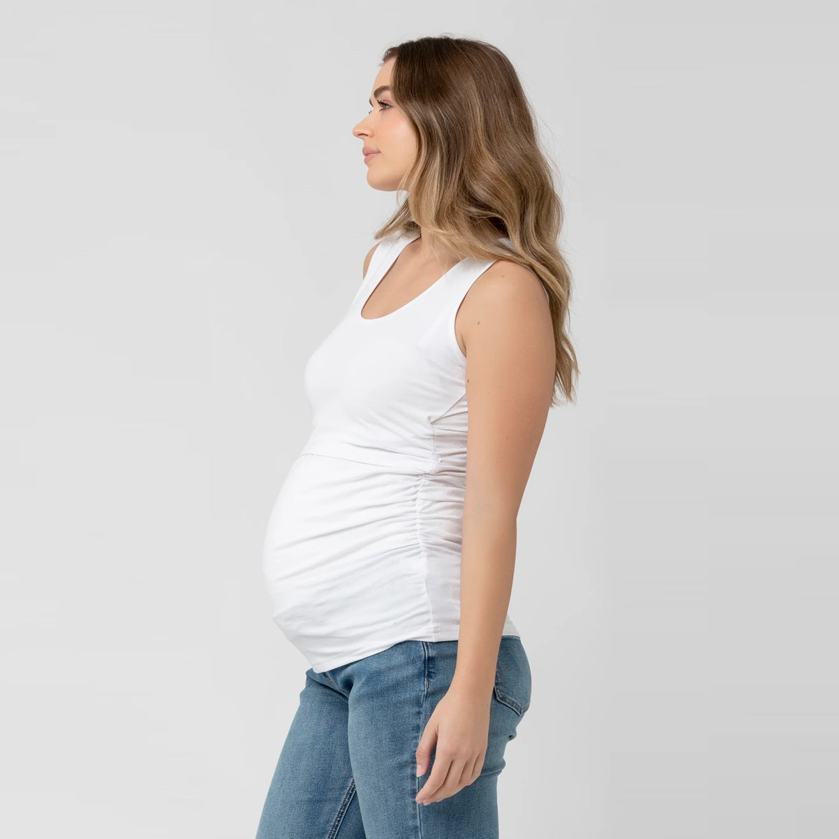 White Organic Nursing Tank
