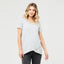 Silver Short Raw Edge Nursing Top