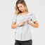 Silver Short Raw Edge Nursing Top