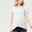Silver Short Raw Edge Nursing Top