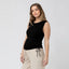 Black Jodie Ruched Rib Tank