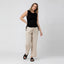 Black Jodie Ruched Rib Tank