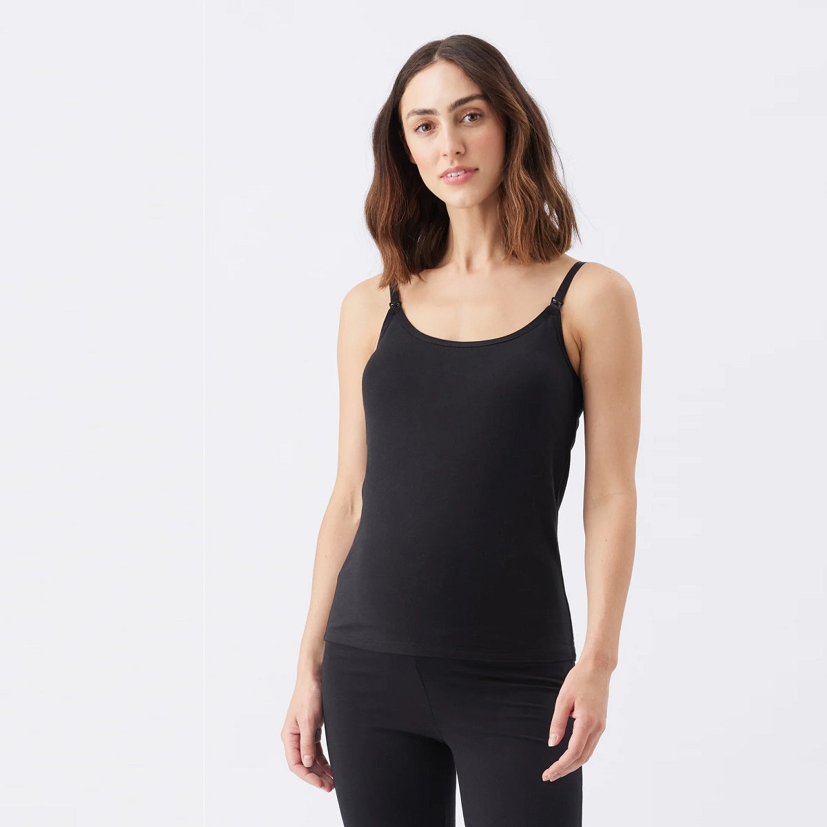 Black Organic Cotton Nursing Cami