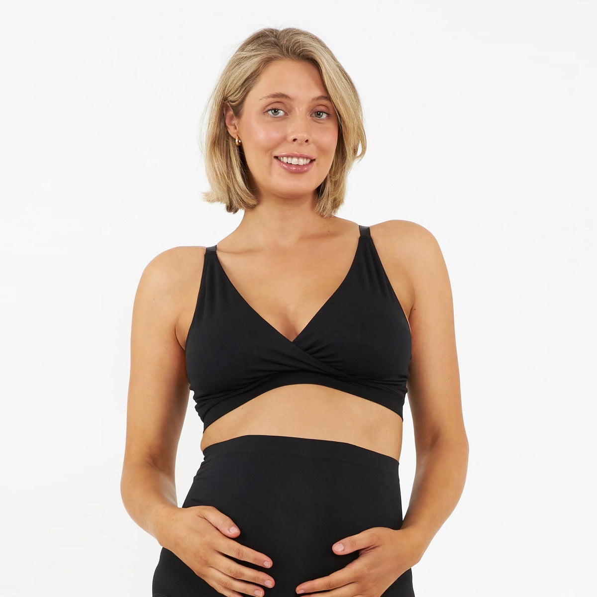 Black Seamless Nursing Bralette