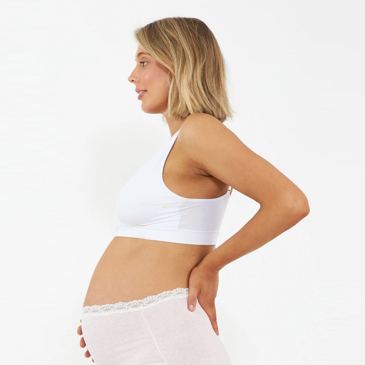 White Seamless Nursing Bralette