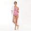 Hot Pink Janis Tie Front One Piece