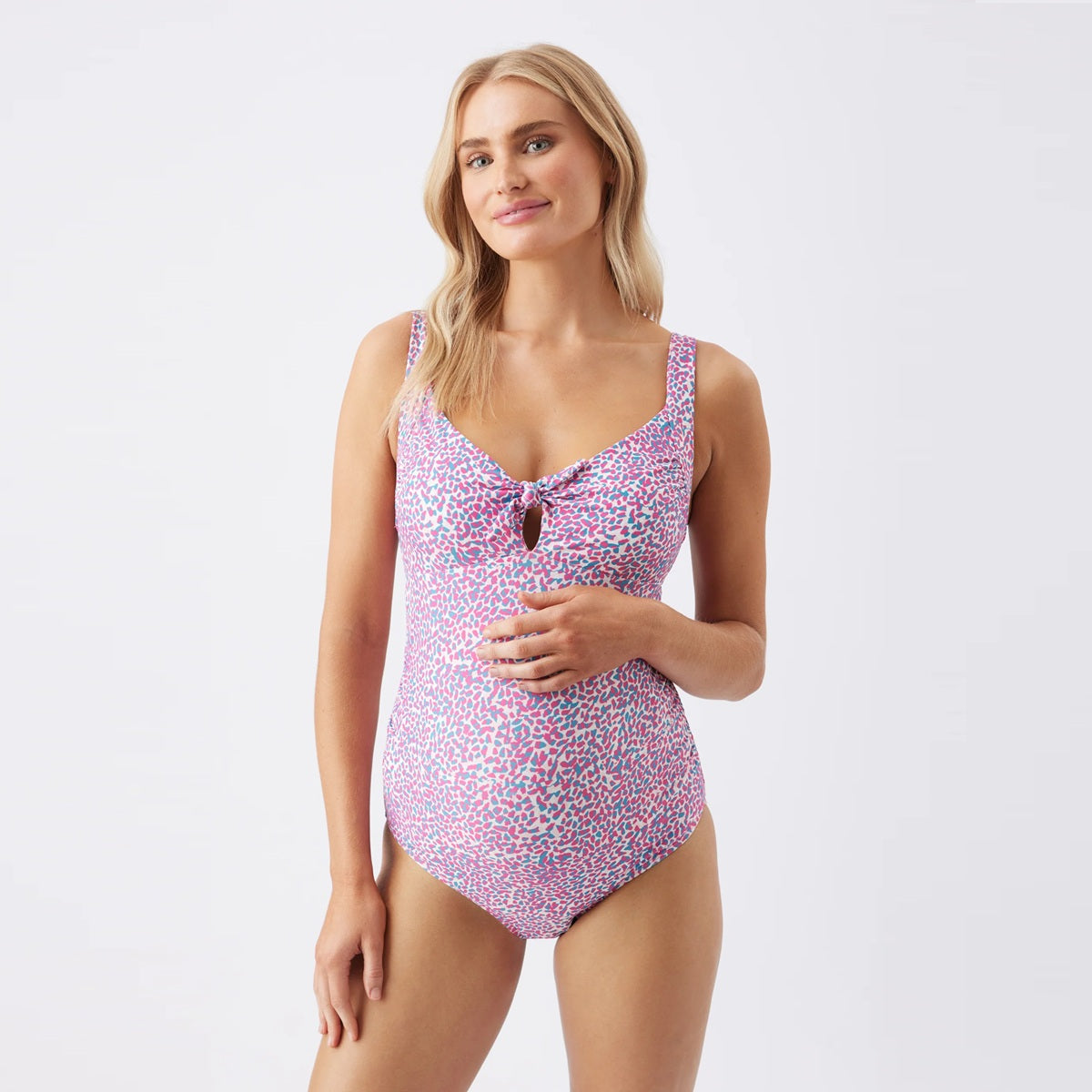 Pink Skipper Tie Front One Piece