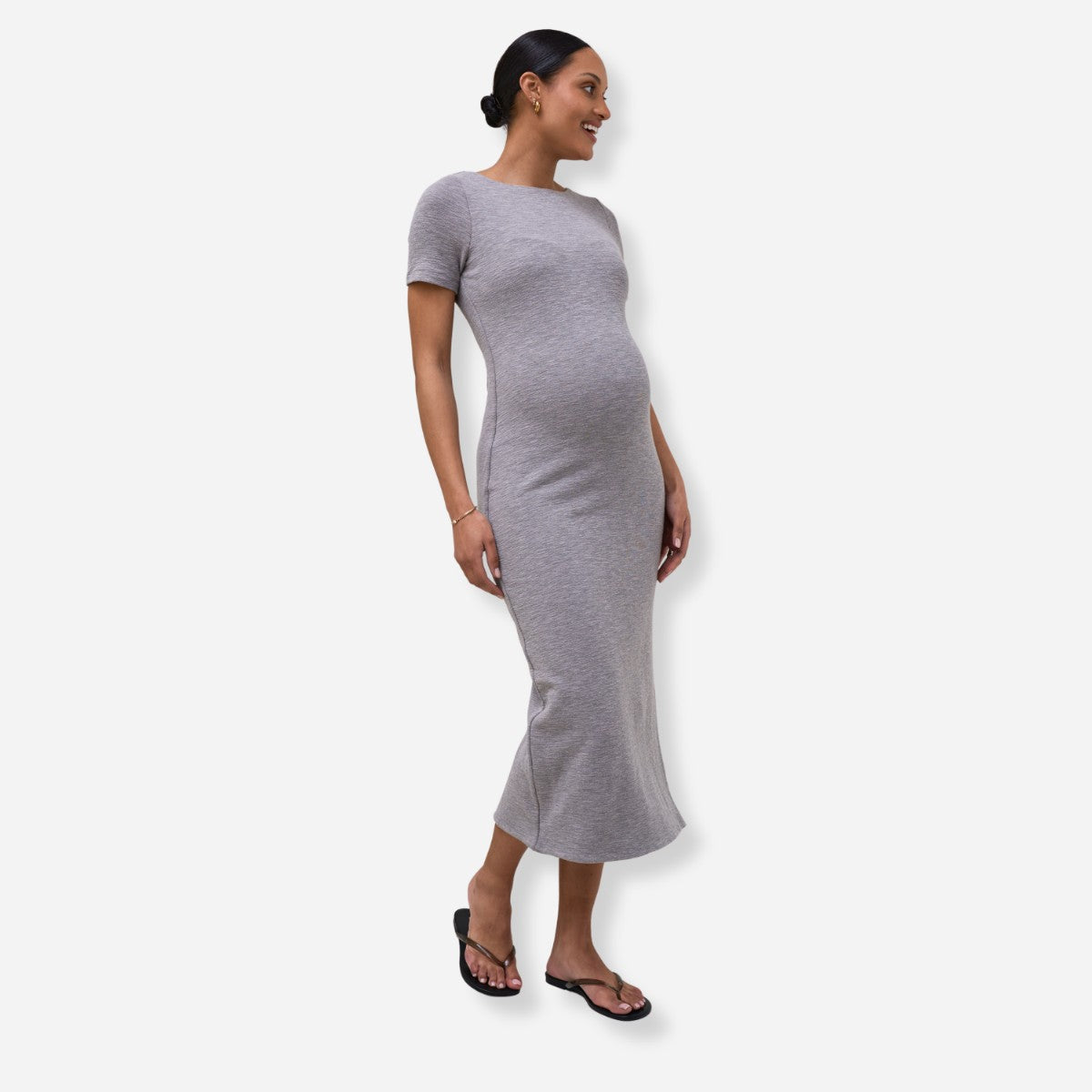 Charcoal Epitome Short Sleeve Dress