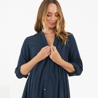 Navy Demi Tencel Dress