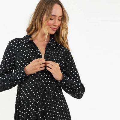 Black Fifi Shirt Dress