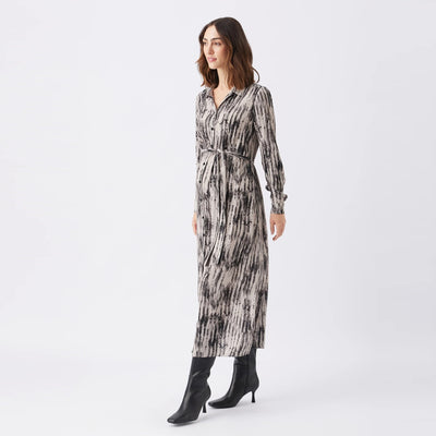 Natural Black Sylvia Shirt Dress
