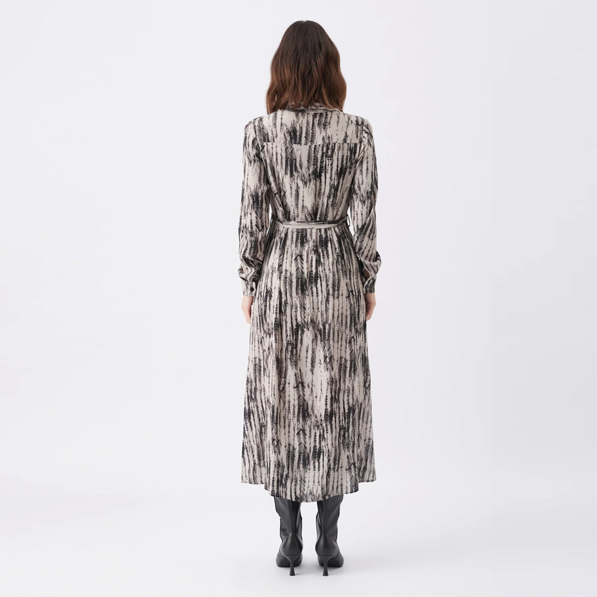 Natural Black Sylvia Shirt Dress