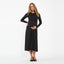 Black Luxe Knit A-Line Nursing Dress