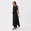 Black Erika Ruched Dress