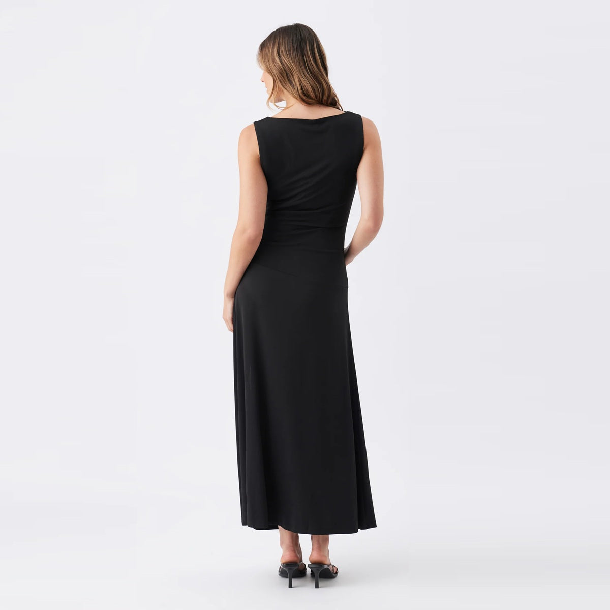 Black Erika Ruched Dress