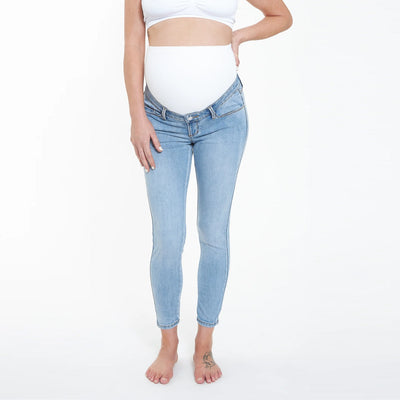 Pale Blue Rebel Ankle Grazer Jegging