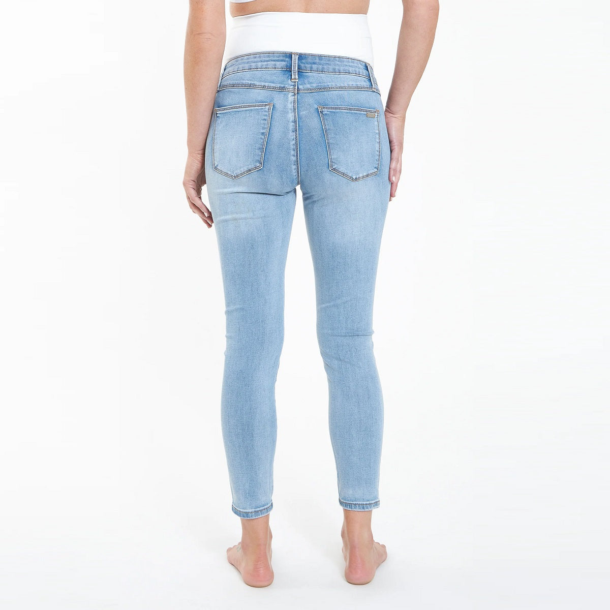 Pale Blue Rebel Ankle Grazer Jegging