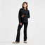 Black Organic Jersey Flare Pant