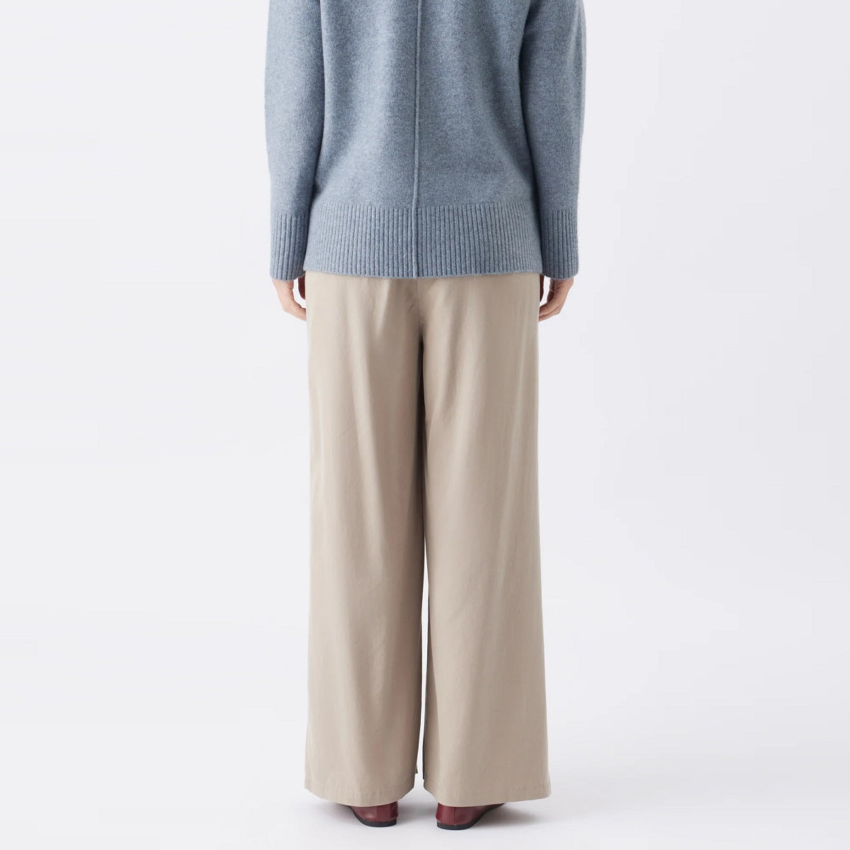 Taupe Wide Leg Tencel Pant