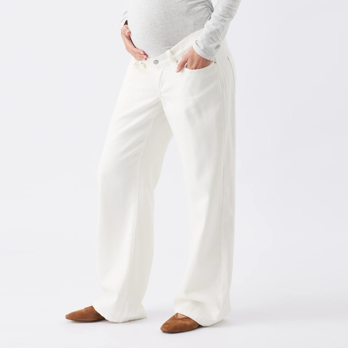 Ecru Billie Elastic Waist Jean