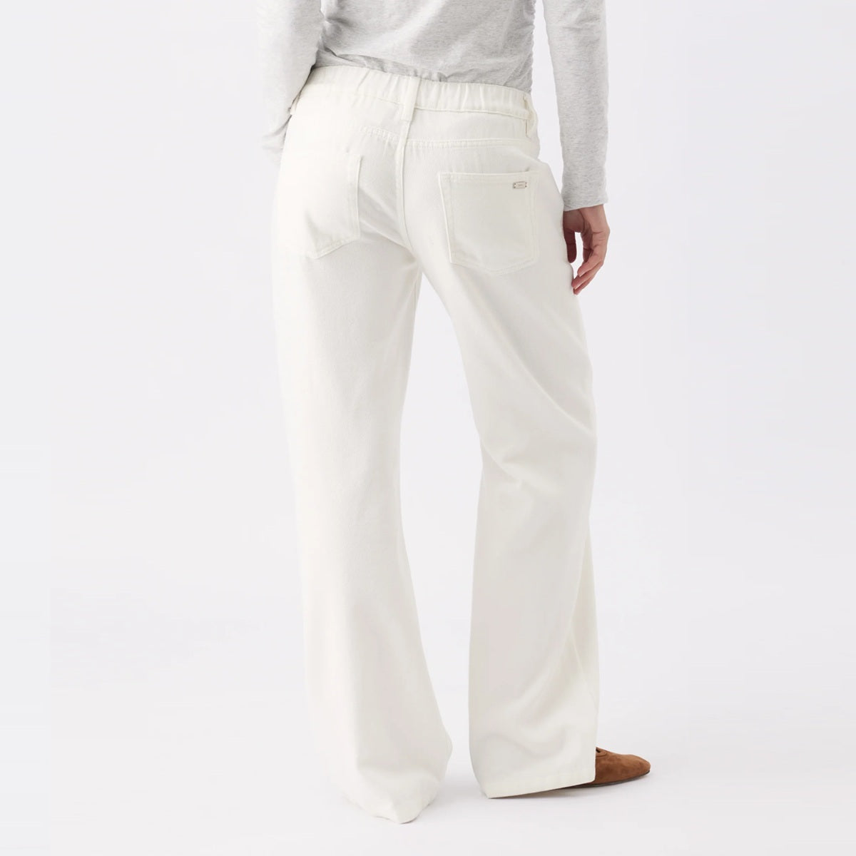 Ecru Billie Elastic Waist Jean