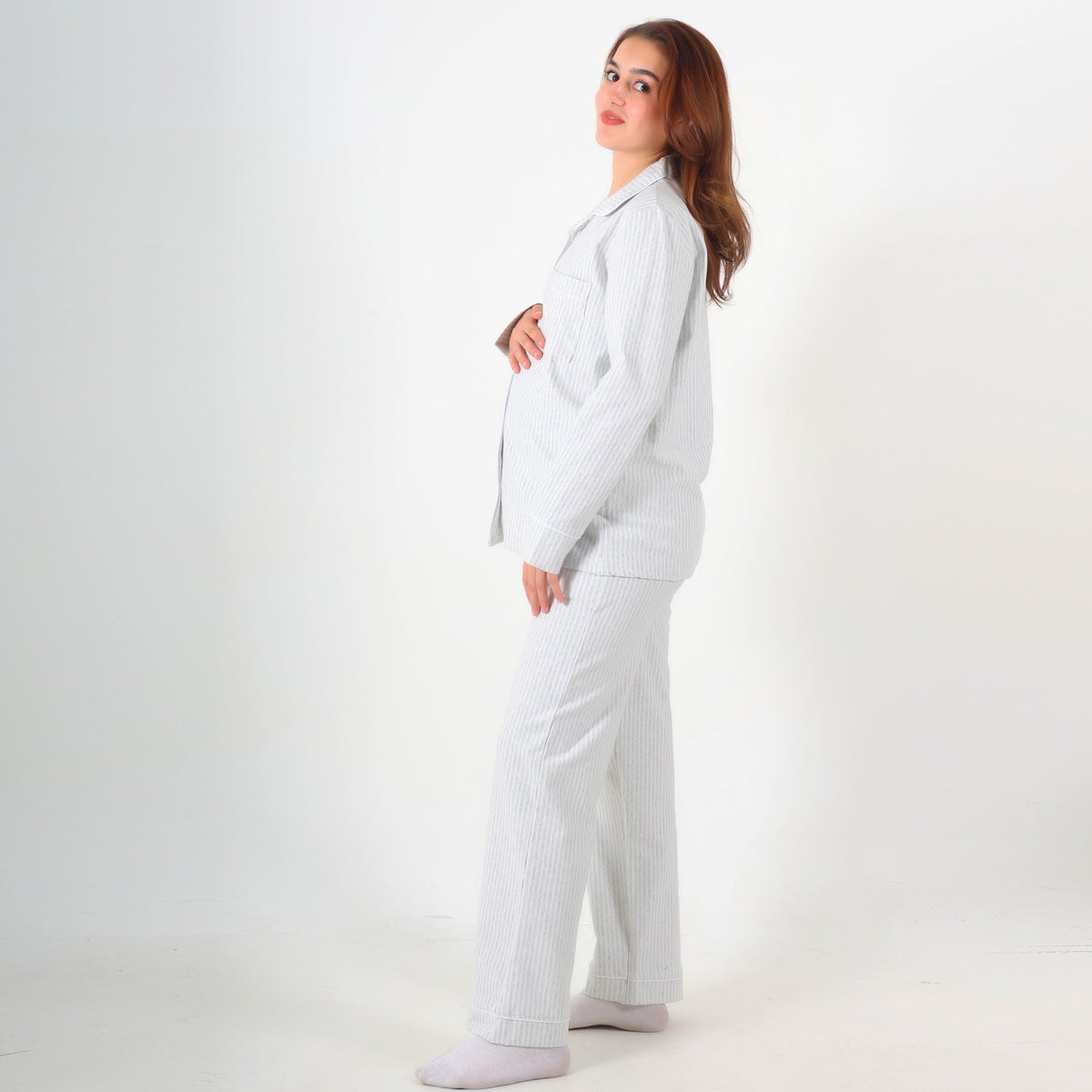 Gray Before & After Pajama