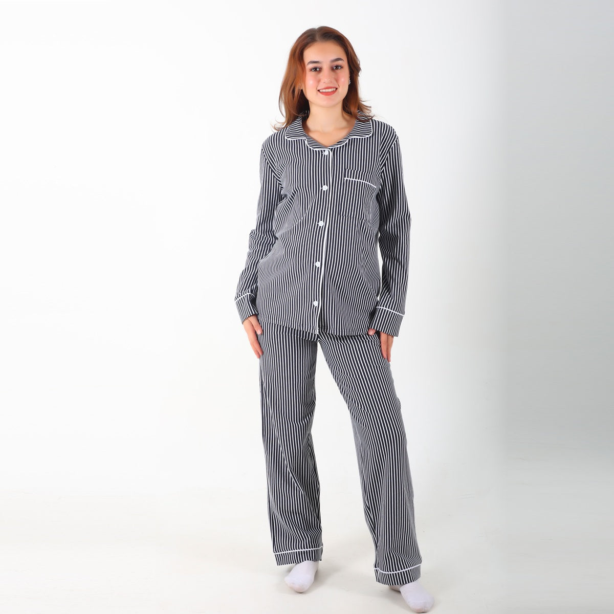 Navy Before & After Pajama